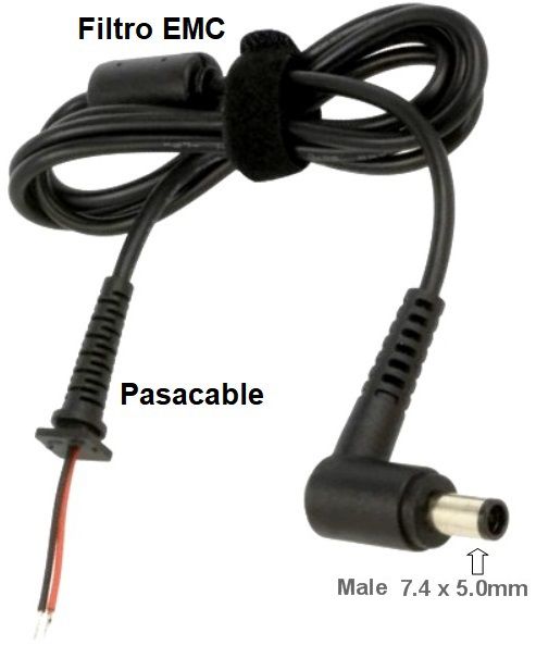 Cable Jack 7.4mm - acodado